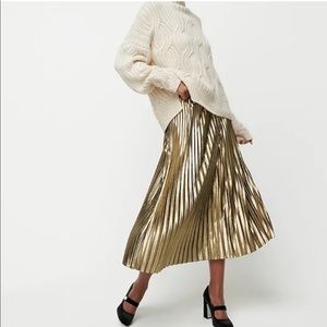 J Crew Chifon Pleated Midi Skirt size 4